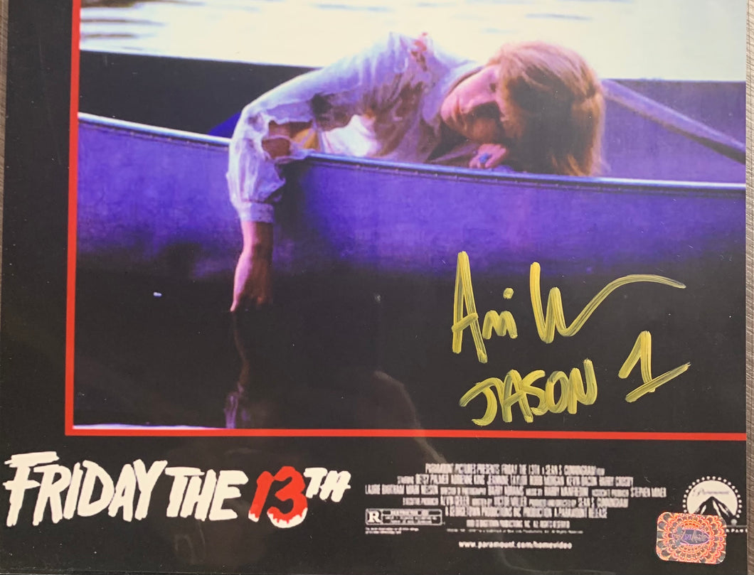 Ari Lehman Signed Friday the 13th 8x10 Movie Poster Boat With Ari Lehman COA