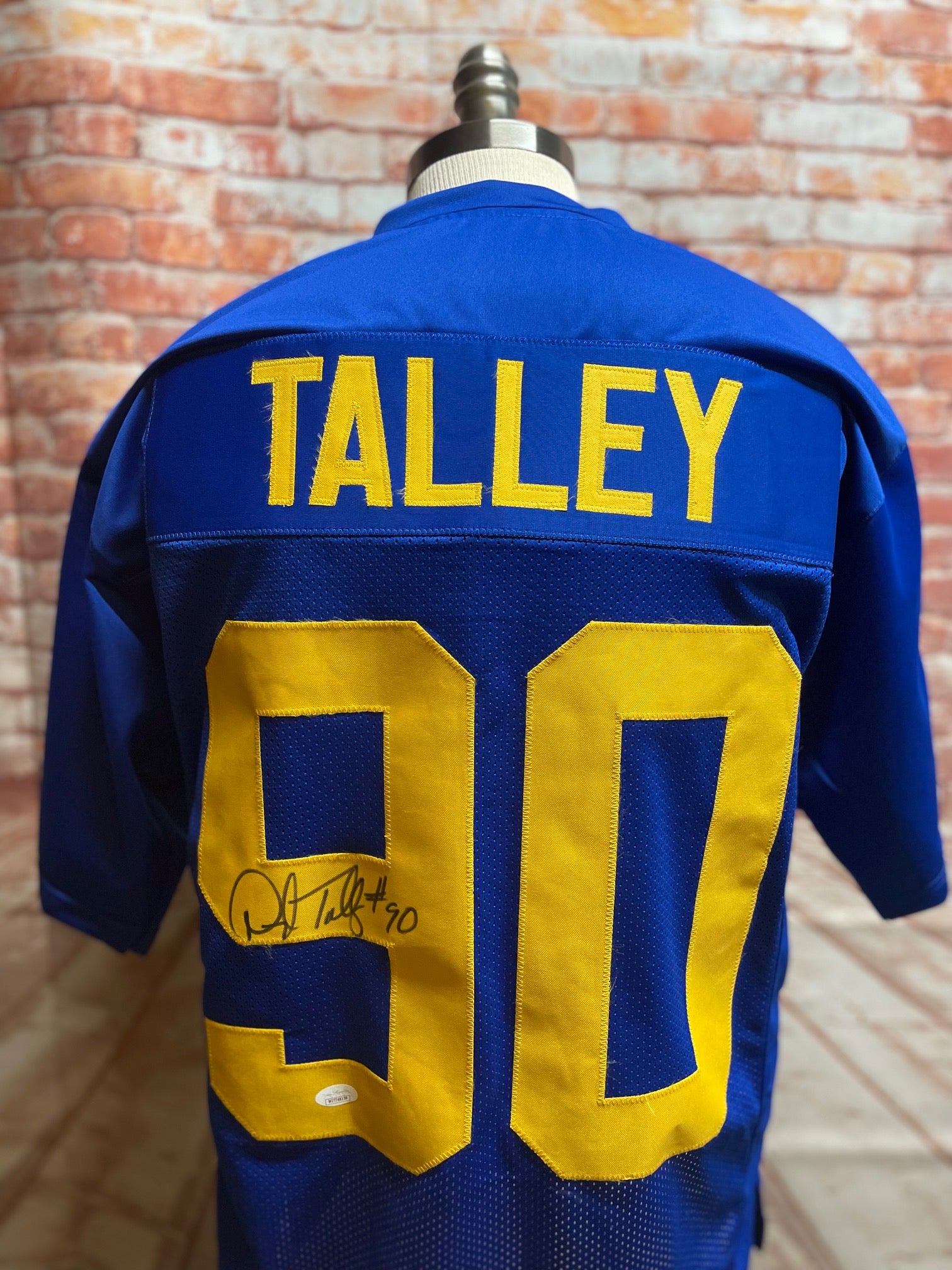 Darryl Talley Buffalo Bills Signed Custom Blue Jersey JSA COA