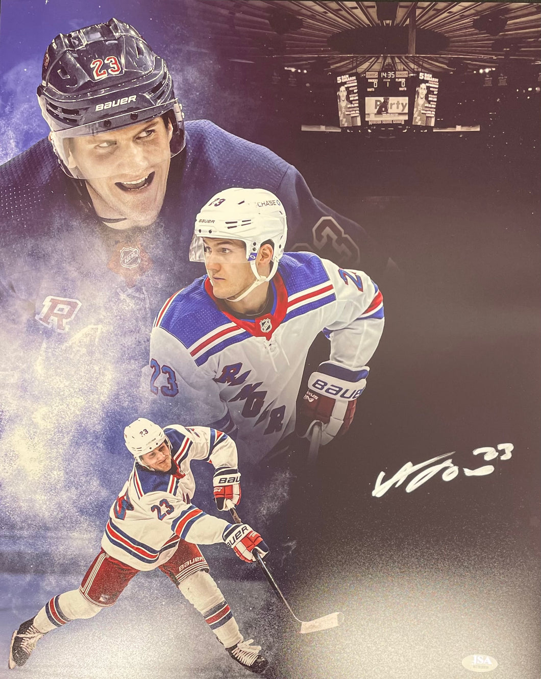 Adam Fox New York Rangers Signed 16x20 Photo Collage JSA COA