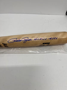 Cincinnati Reds Pete Rose Signed Hillerich & Bradsby Louisville Slugger R195 Game Model Baseball Bat with Hit King & 4256 Inscriptions includes JSA COA