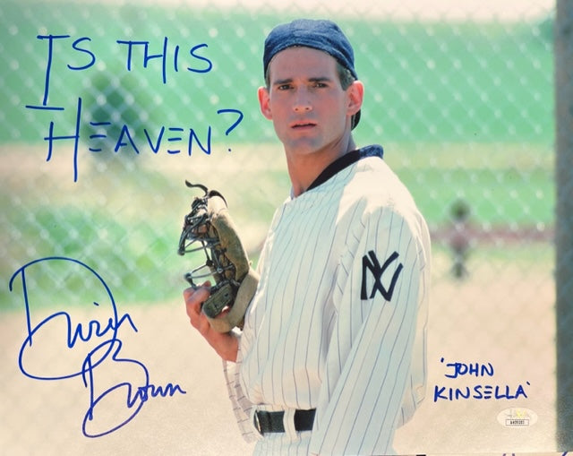 Dwier Brown Field of Dreams Signed 11x14 Horizontal with Inscr with JSA COA