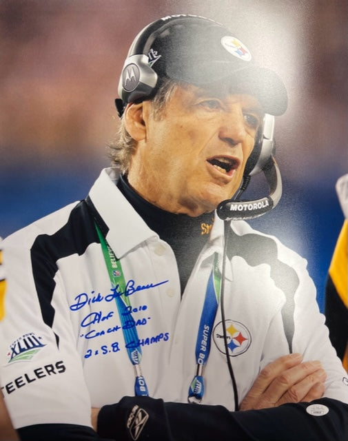 Pittsburgh Steelers Dick Lebeau Signed 16x20 with Inscription with JSA COA