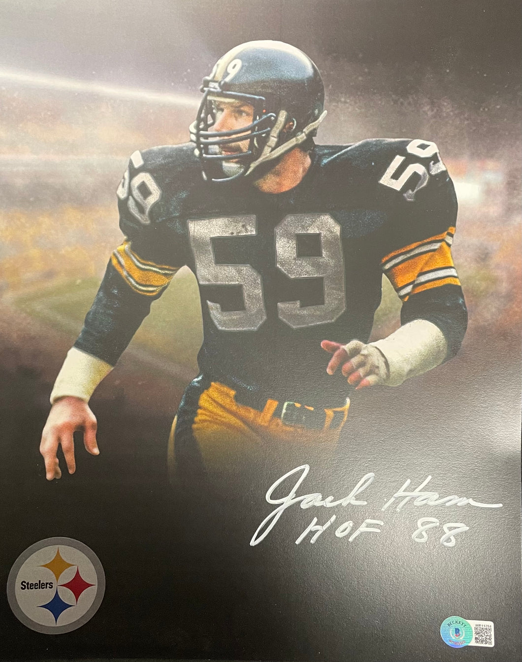 Jack Ham Pittsburgh Steelers Signed 11x14 photo w/ 