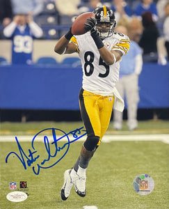 Nate Washington Pittsburgh Steelers Signed Vertical 8x10 Photo JSA COA (catch at head)