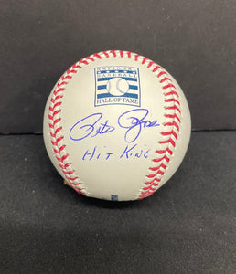 Pete Rose Signed Rawlings Official Major League HOF Logo Baseball with Hit King Inscription & JSA COA