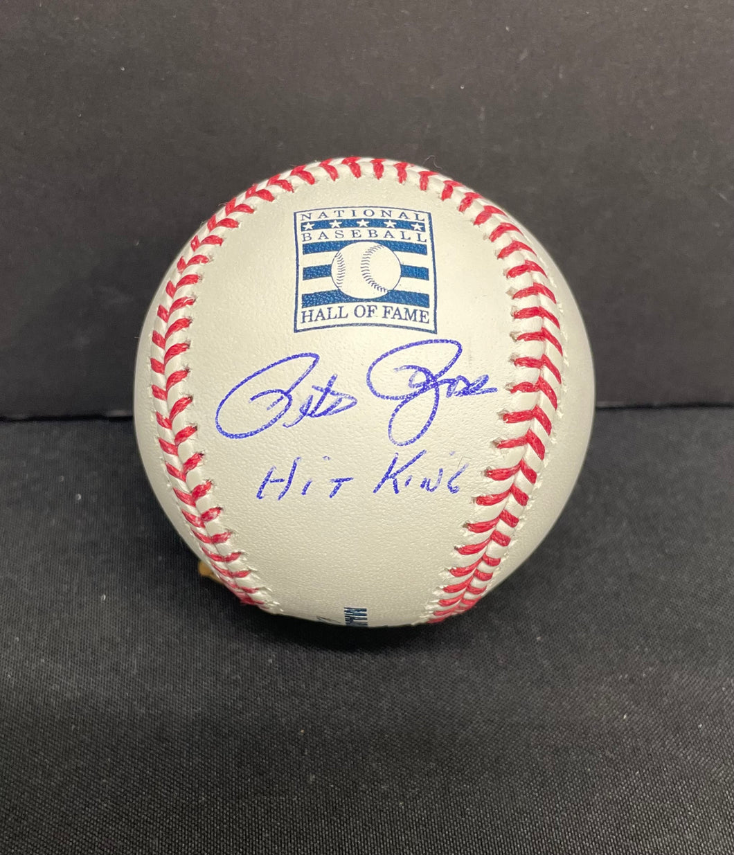 Pete Rose Signed Rawlings Official Major League HOF Logo Baseball with Hit King Inscription & JSA COA