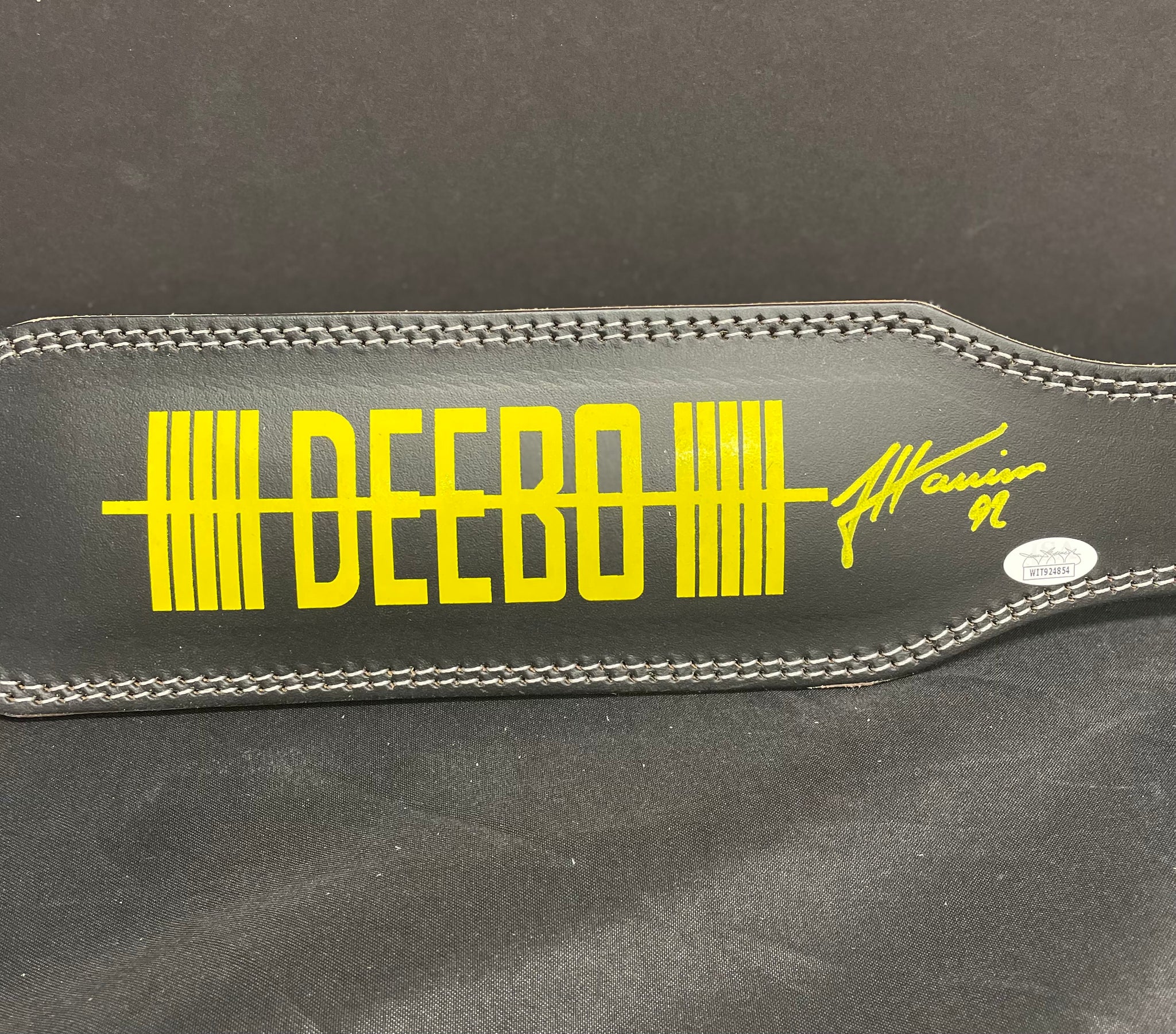 Pittsburgh Steelers James Harrison "Deebo" Signed Leather Weight  Belt JSA COA