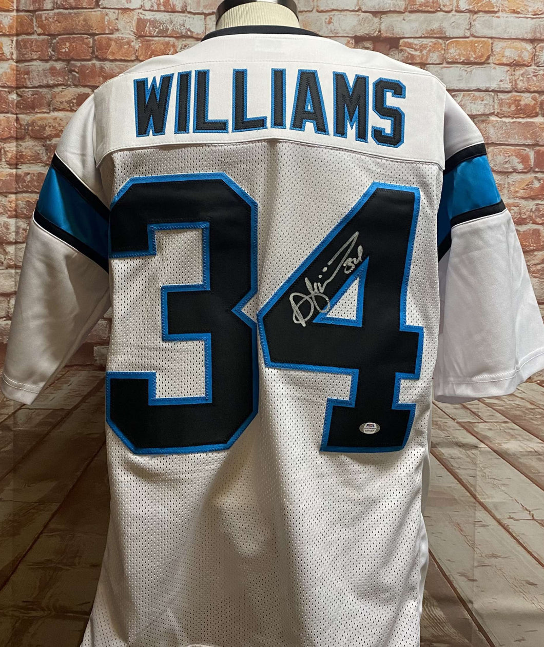 Deangelo Williams Carolina Panthers Signed Custom White Jersey With PSA COA