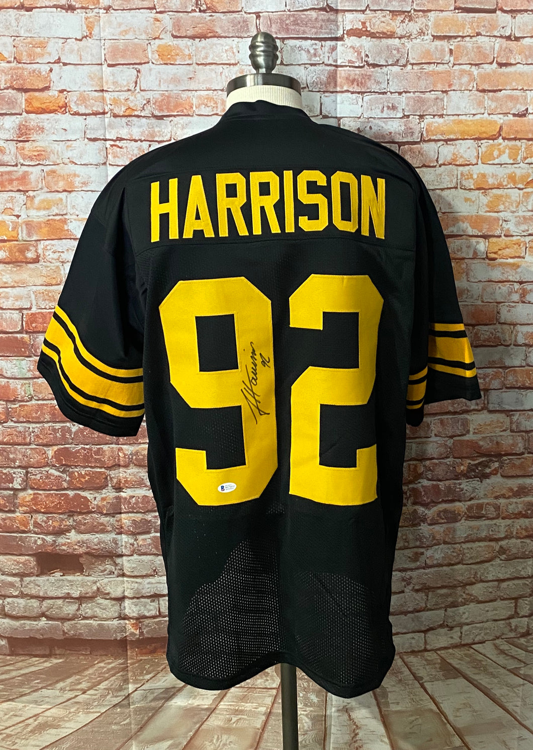 Prime Time Sports James Harrison Pittsburgh Steelers Signed Custom Jersey Color Rush with Beckett COA