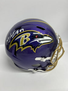Baltimore Ravens Mark Andrews Signed Full Size Purple Helmet with Beckett COA