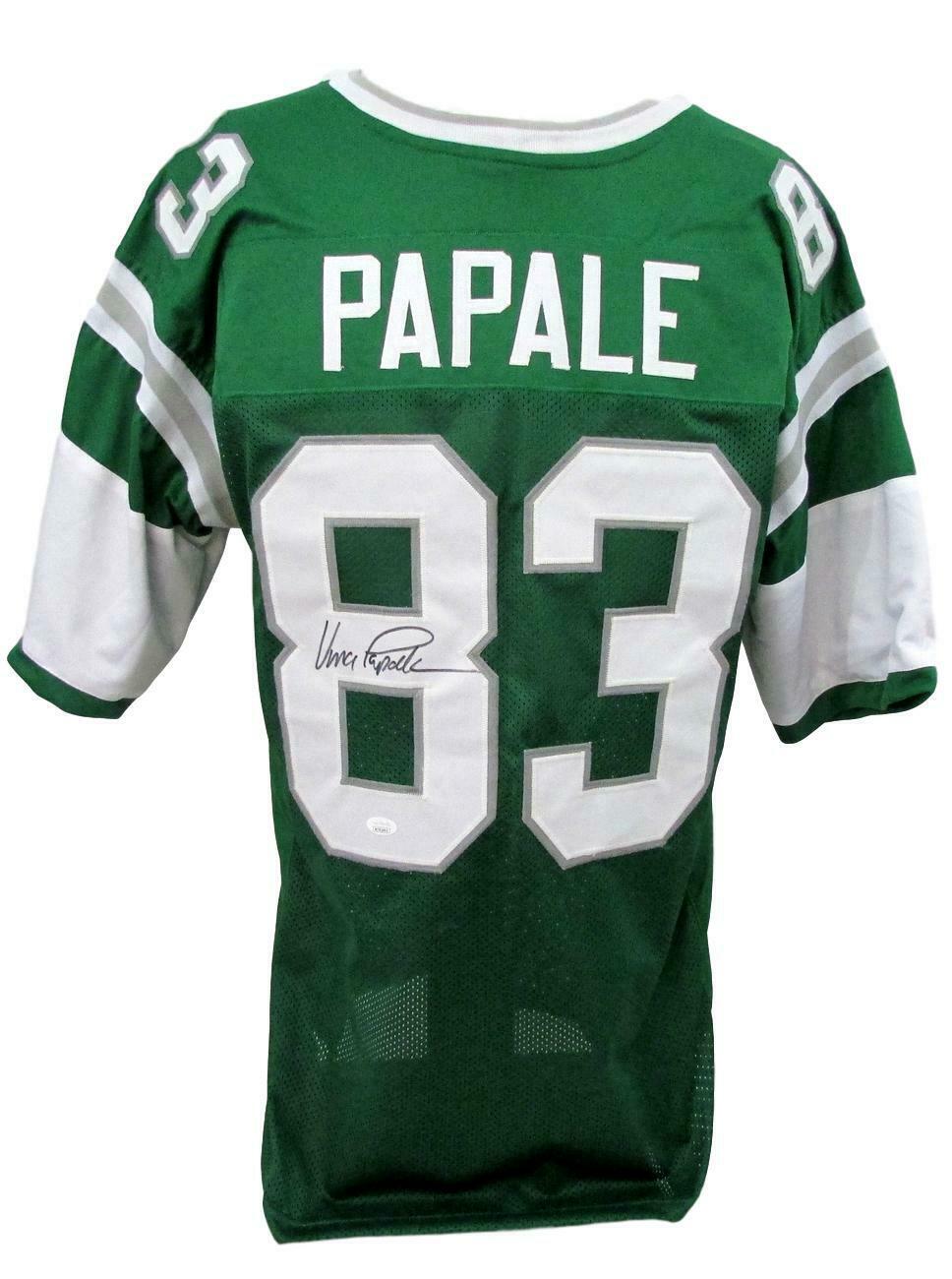 Philadelphia Eagles Vince Papale Signed Green Jersey with JSA COA